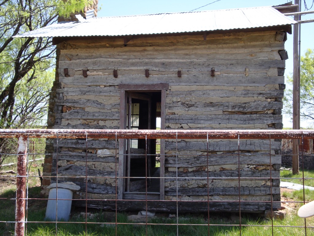 The 1870s log cabin where my father-in-law spent his early years. 